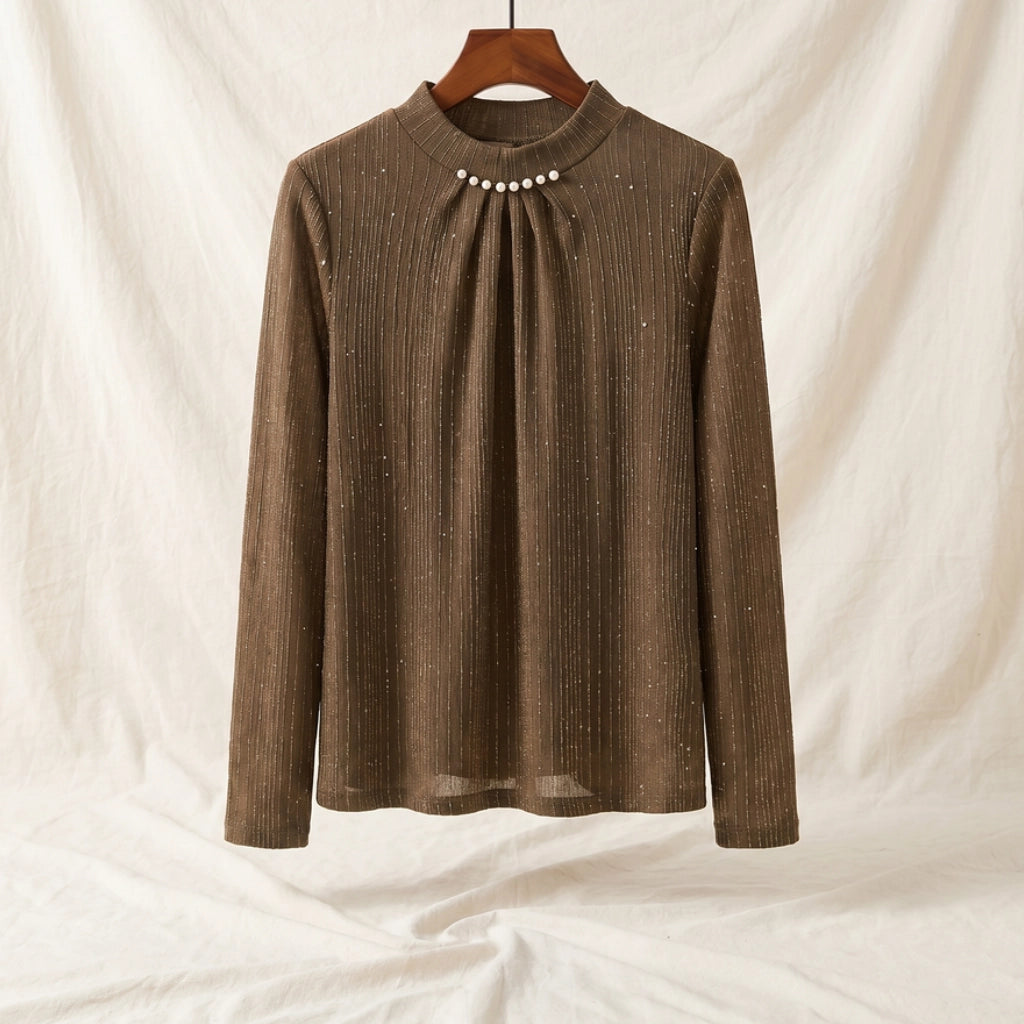 Blythe Striped Mock Neck