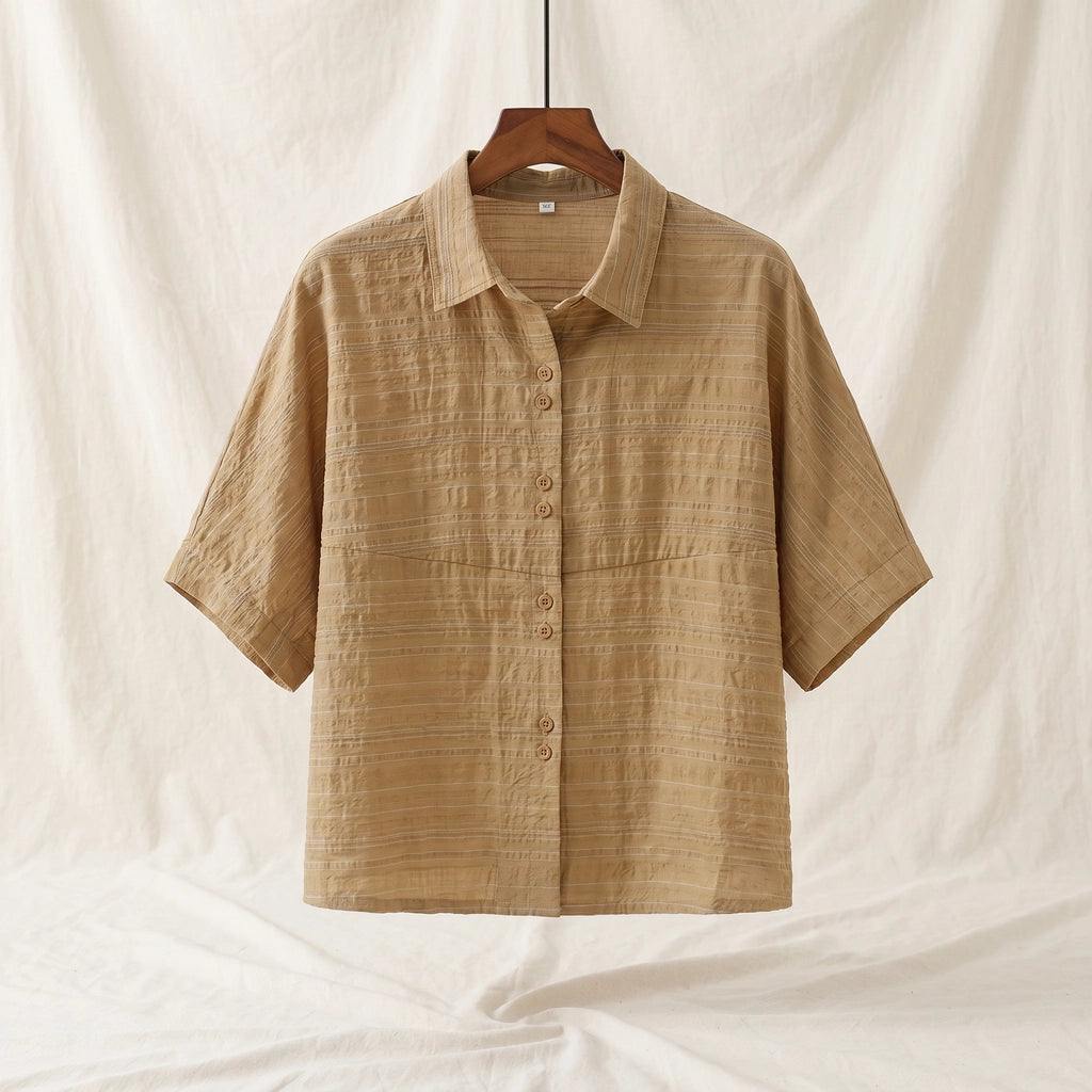 Khaki Renee Batwing Sleeve Shirt 2