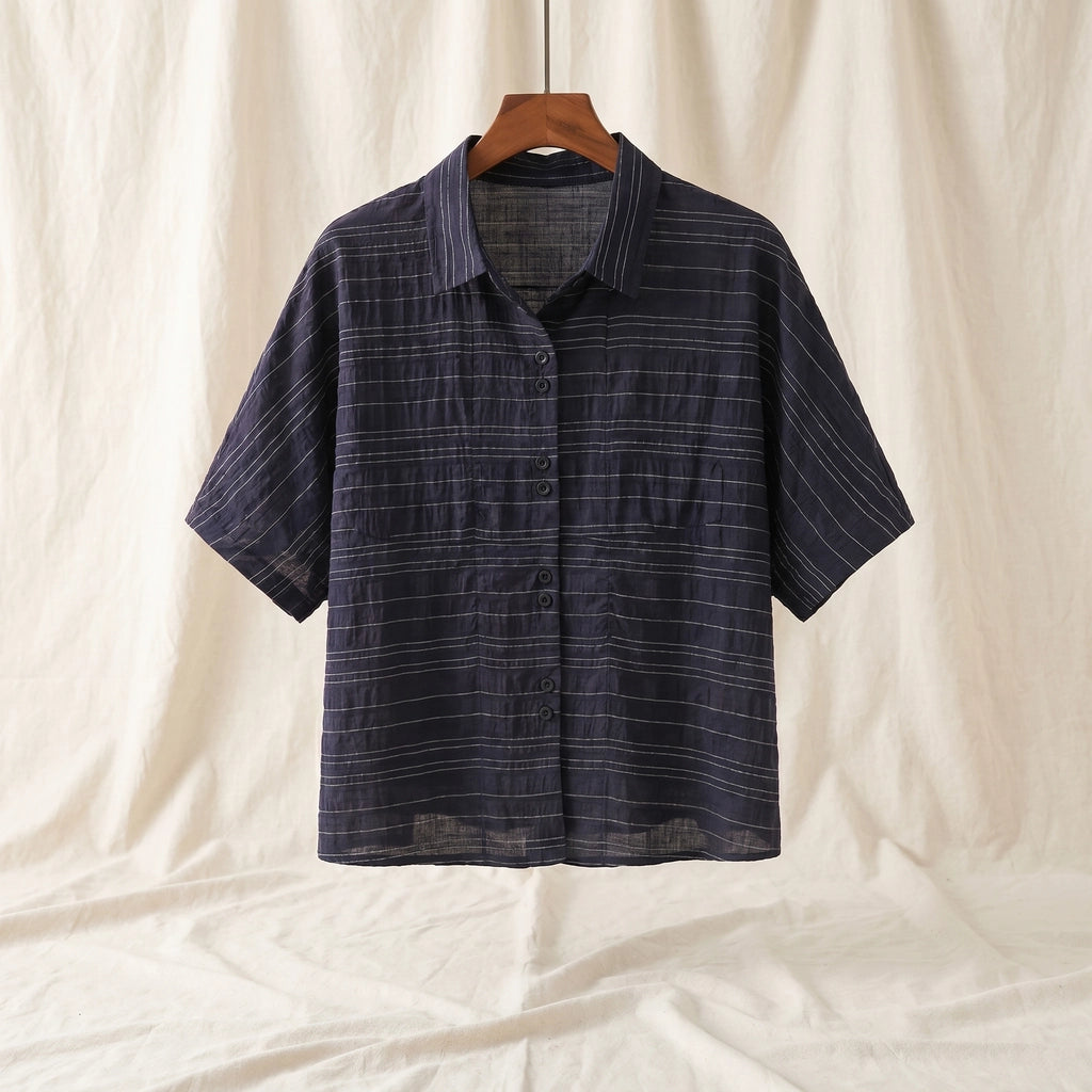 Navy Renee Batwing Sleeve Shirt 3