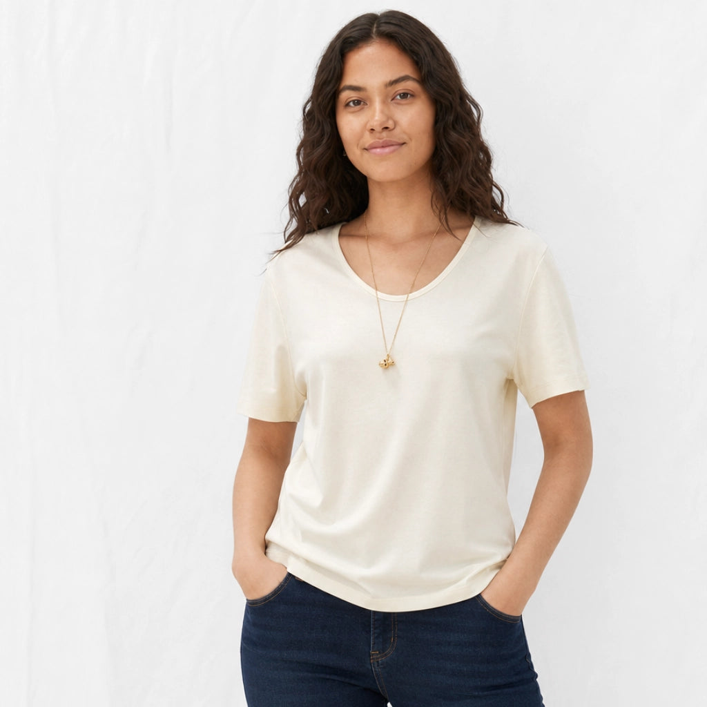 Heath Cotton V-Neck T-Shirt