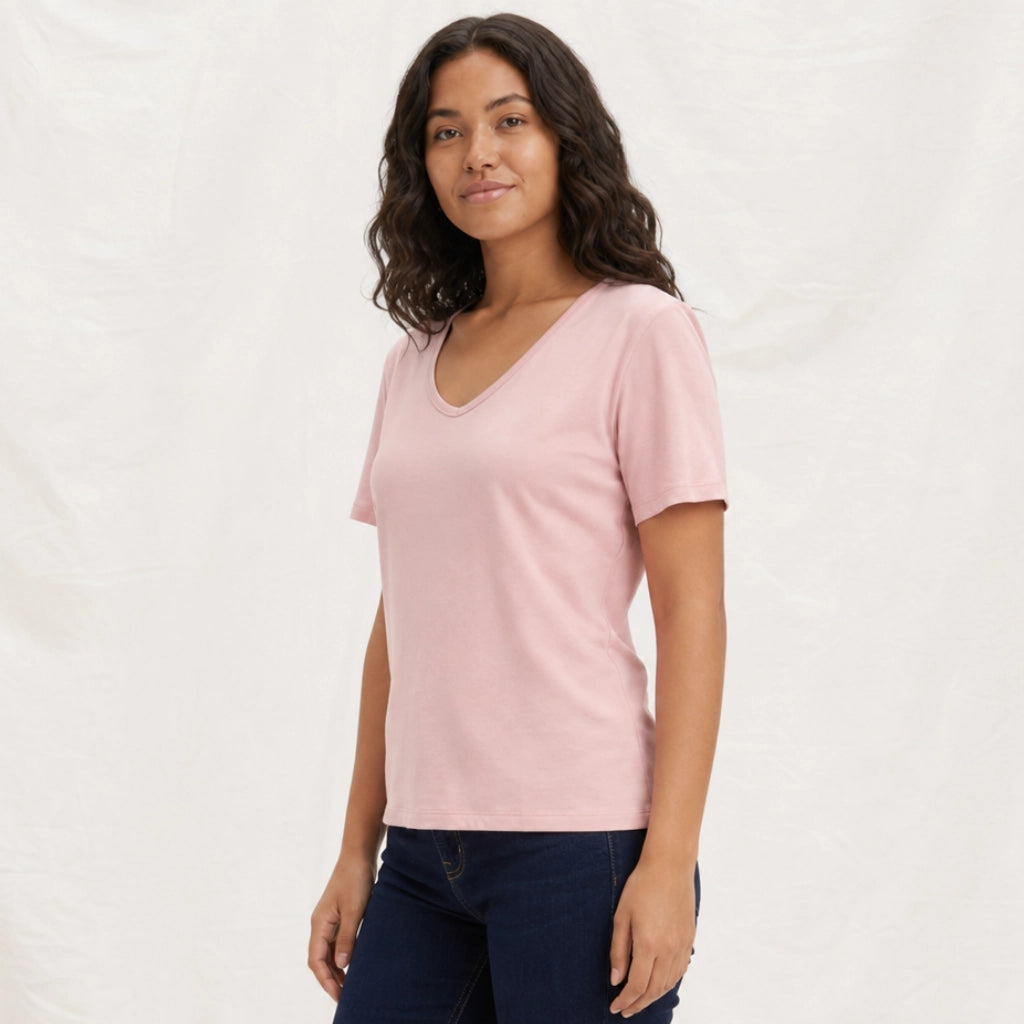 Heath Cotton V-Neck T-Shirt