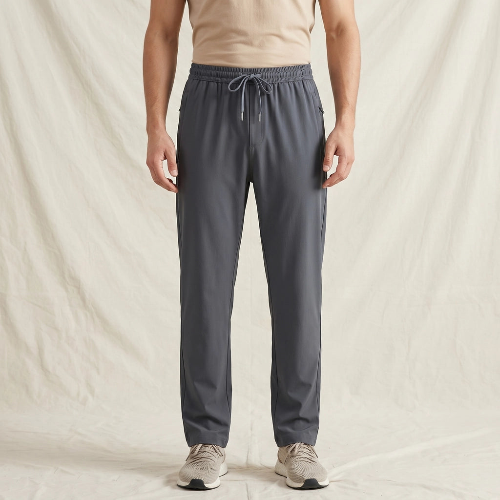 Dark Gray Overton Straight-Leg Quick-Dry Trousers 1