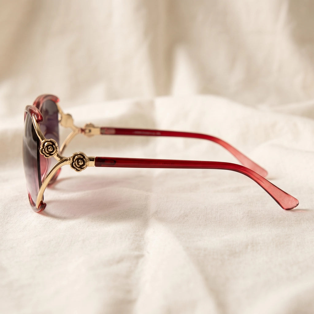 Gradient Red Townsend Camellia Oval Shades 2