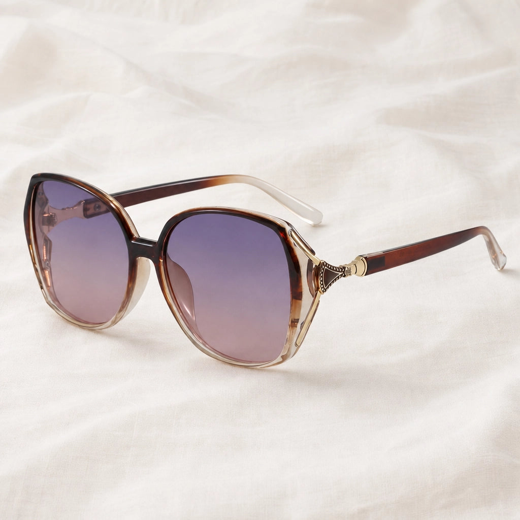Grey Tea Frame Grey Lens Doyle Oversized Polarized Shades 2