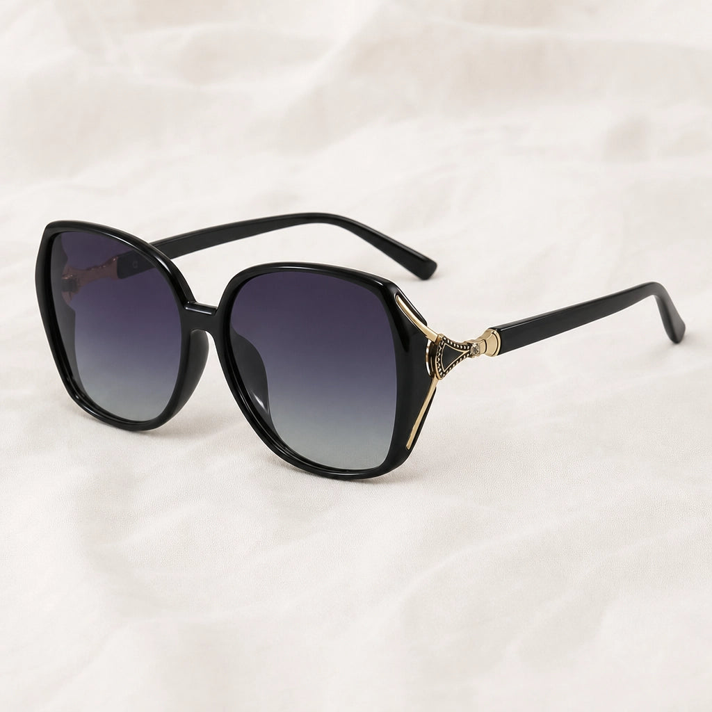 Black Frame Grey Lens Doyle Oversized Polarized Shades 1