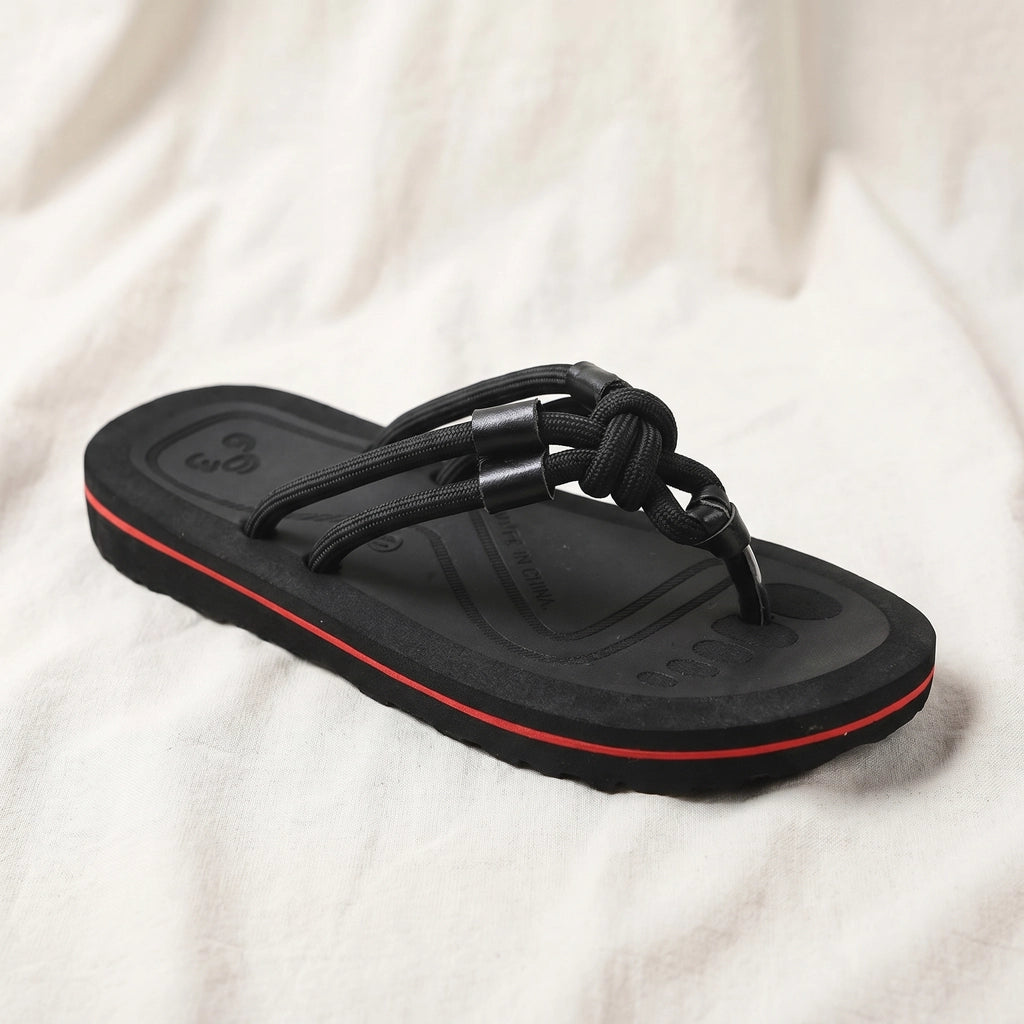 Black Walton Grip Flip Flops 1
