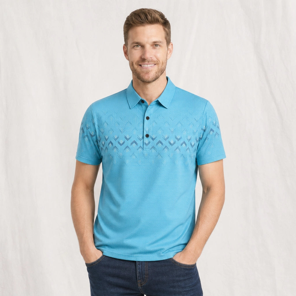 Westbrook Striped Knit Polo Shirt