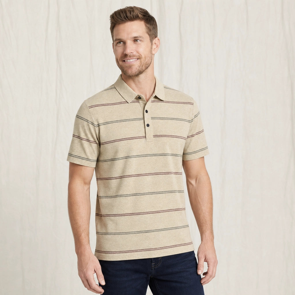 Nixon Striped Knit Polo Shirt