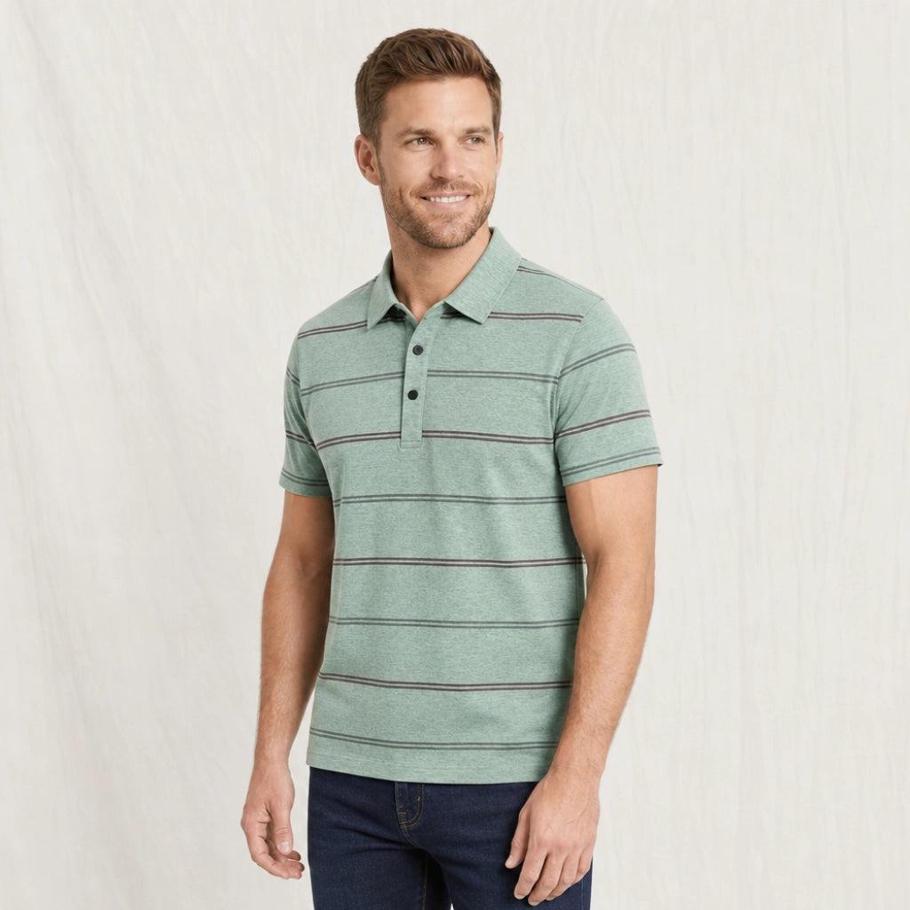 Nixon Striped Knit Polo Shirt