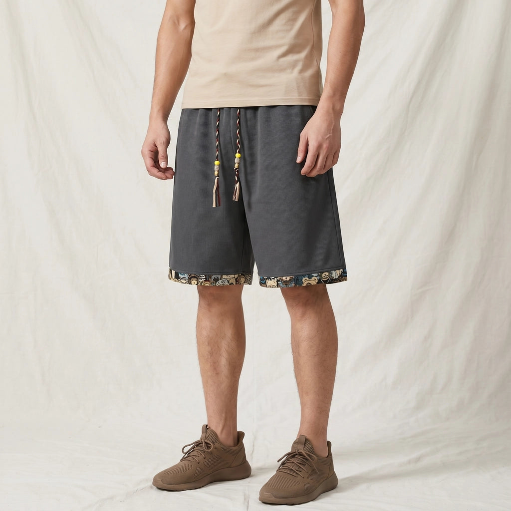 Dark Gray Holden Embroidered Mesh Shorts 2