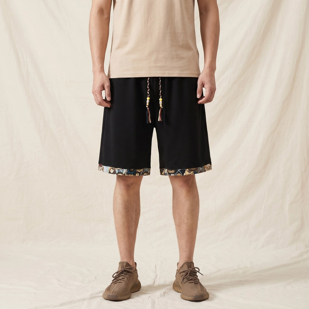Black Holden Embroidered Mesh Shorts 1