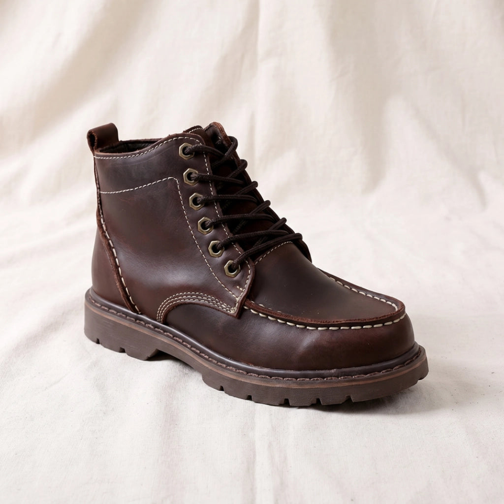 Wolcott Leather Lace-Up Boots
