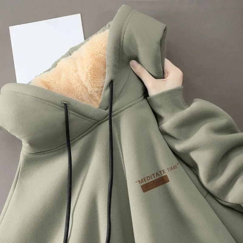 Adair | Women's Fleece Lined Hoodie - Color:Green;Size:S