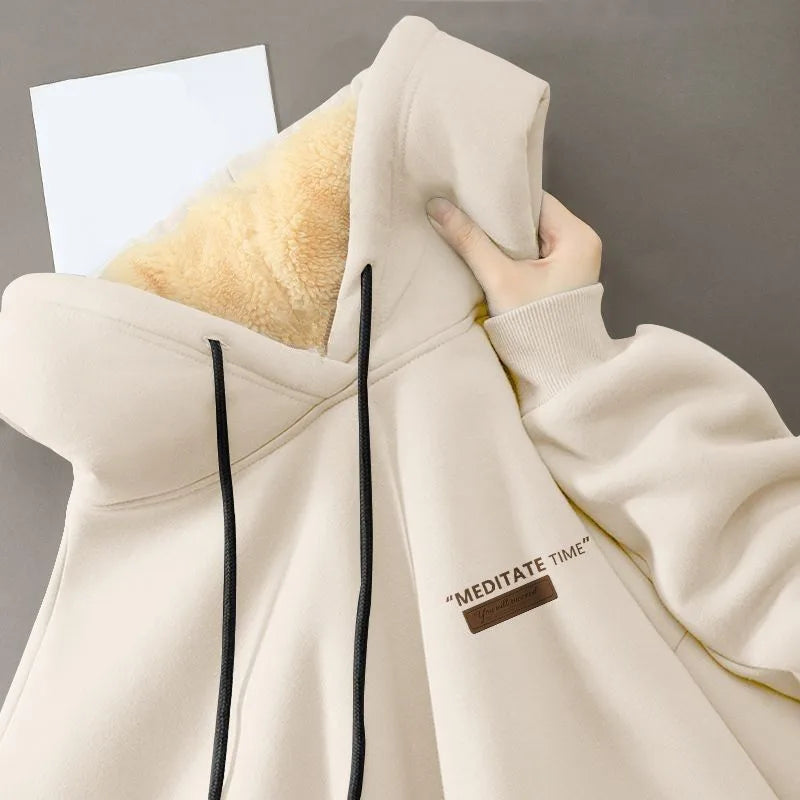 Adair | Women's Fleece Lined Hoodie - Color:White;Size:S