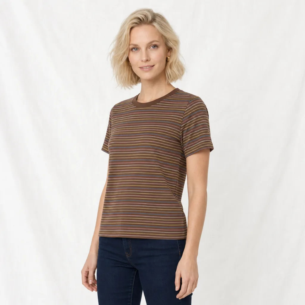Women's Alessia Cotton Striped T-Shirt