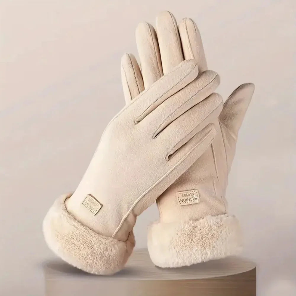 womens winter gloves beige.webp