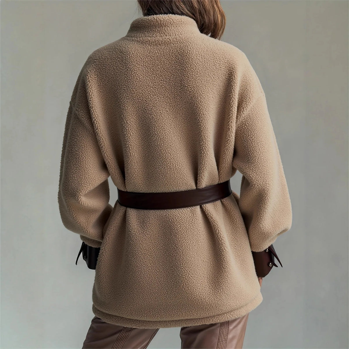 Women's Amirah | Women's Belted Teddy Coat