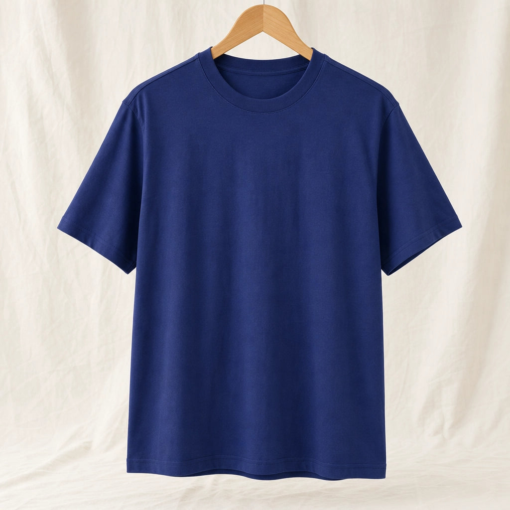 Anson Brushed Cotton Tee - Color:Dark Blue;Size:S