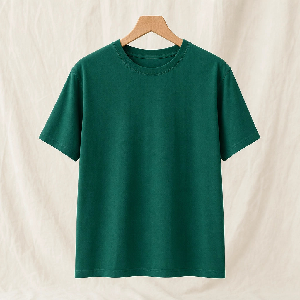 Anson Brushed Cotton Tee - Color:Dark Green;Size:S