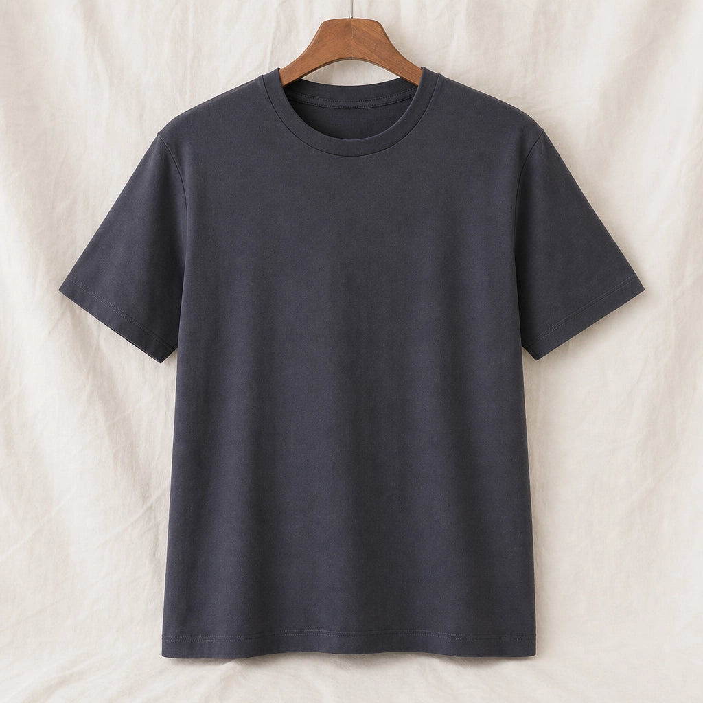 Anson Brushed Cotton Tee - Color:Iron Grey;Size:S