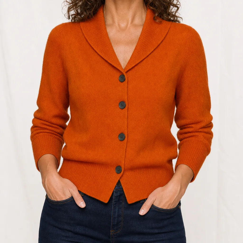 Antoinette | Women's Cardigan - Color:Orange;Size:One Size