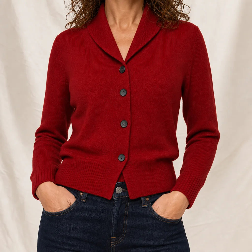 Antoinette | Women's Cardigan - Color:Red;Size:One Size