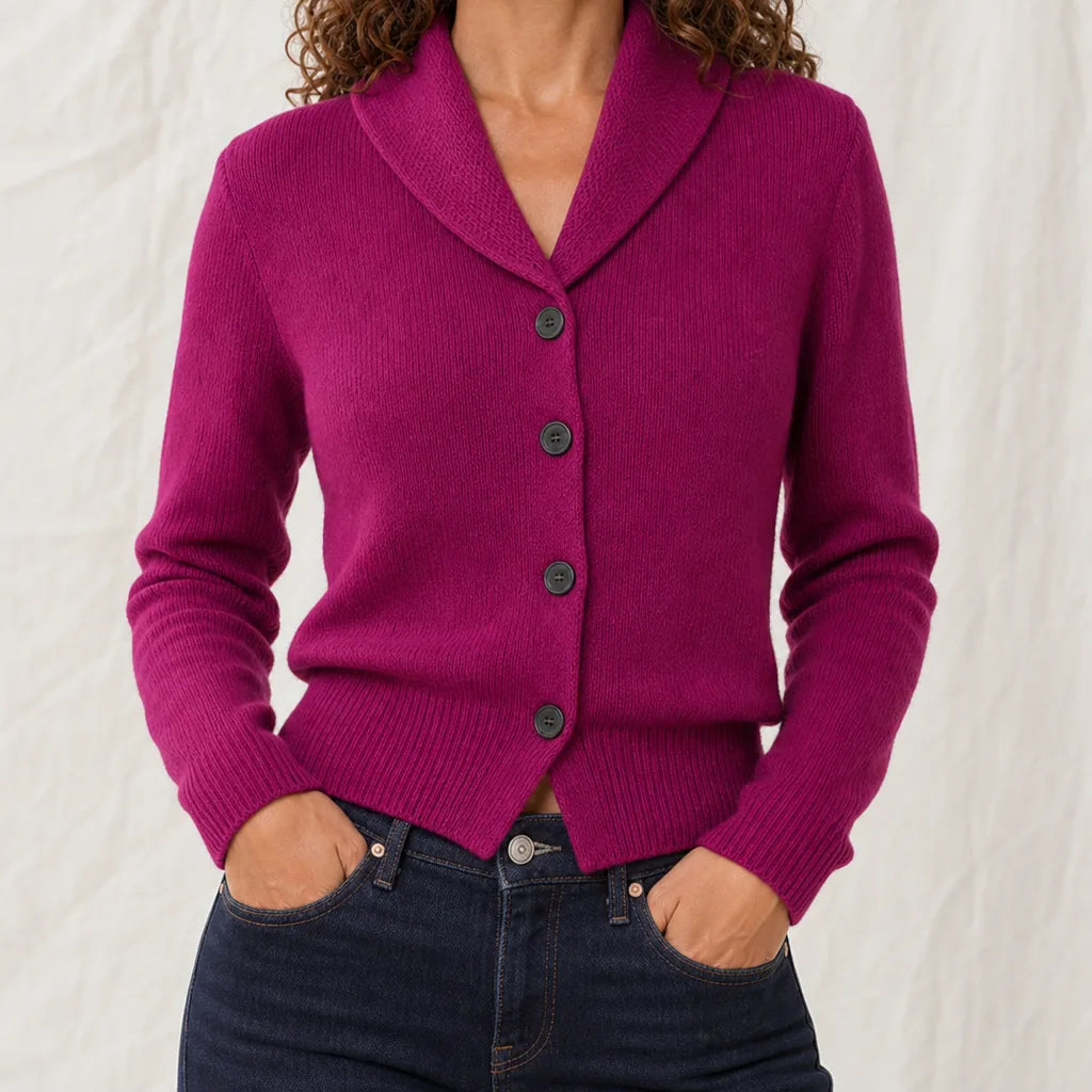 Antoinette | Women's Cardigan - Color:Rose Red;Size:One Size