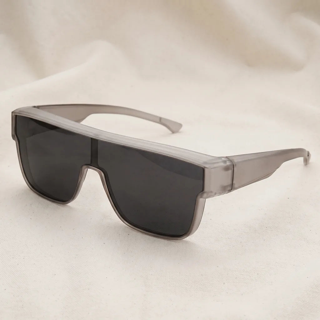 Men's Gray Lottie Oversized Square Shades