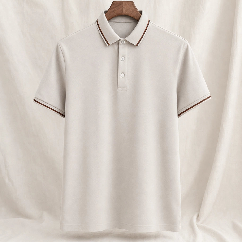 Mason Silk Blend Polo Shirt - Color:Apricot;Size:S