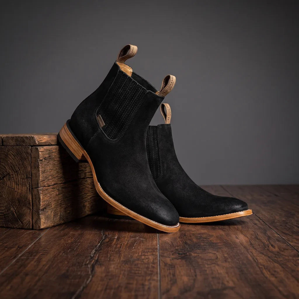 Arman  | Men's Western Chelsea Boots   - Color:Black;Size:38