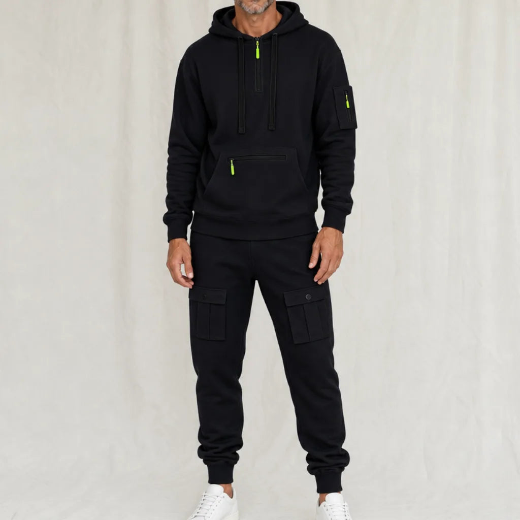 Arthur Cargo Tracksuit - Color:Black;Size:XS