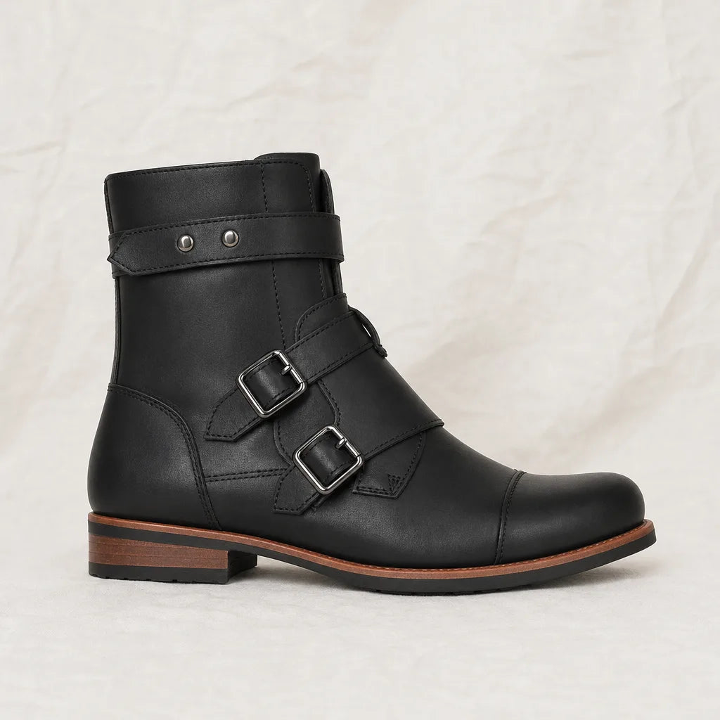 Men's Black Ashford Buckle Western Boots