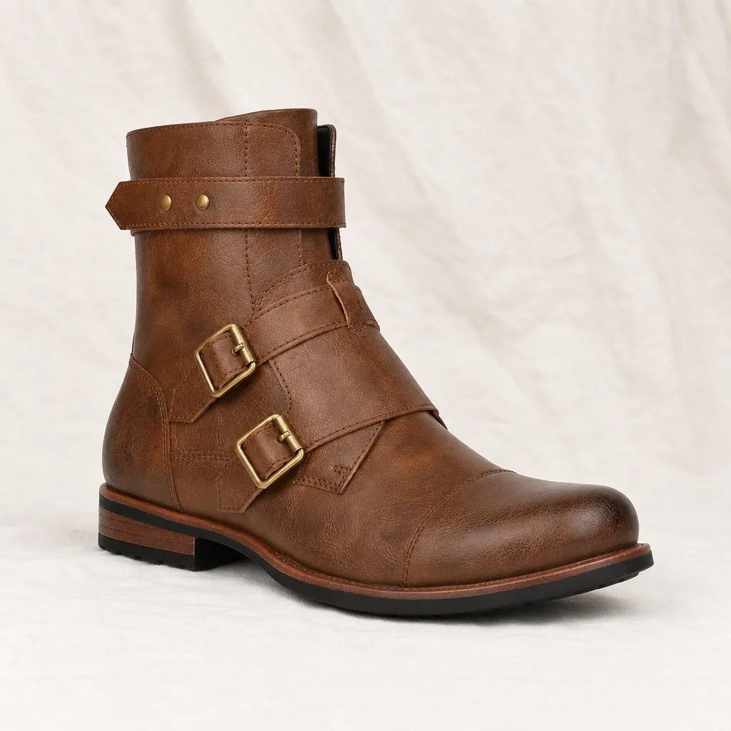 Men's Brown Ashford Buckle Western Boots