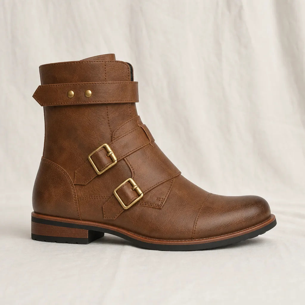 Men's Brown Ashford Buckle Western Boots