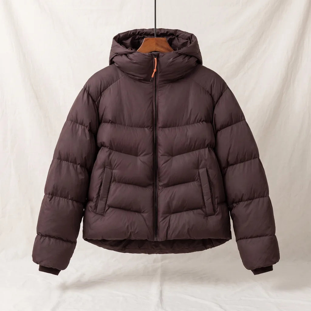 Men's Brown Waverly Hooded Puffer Jacket