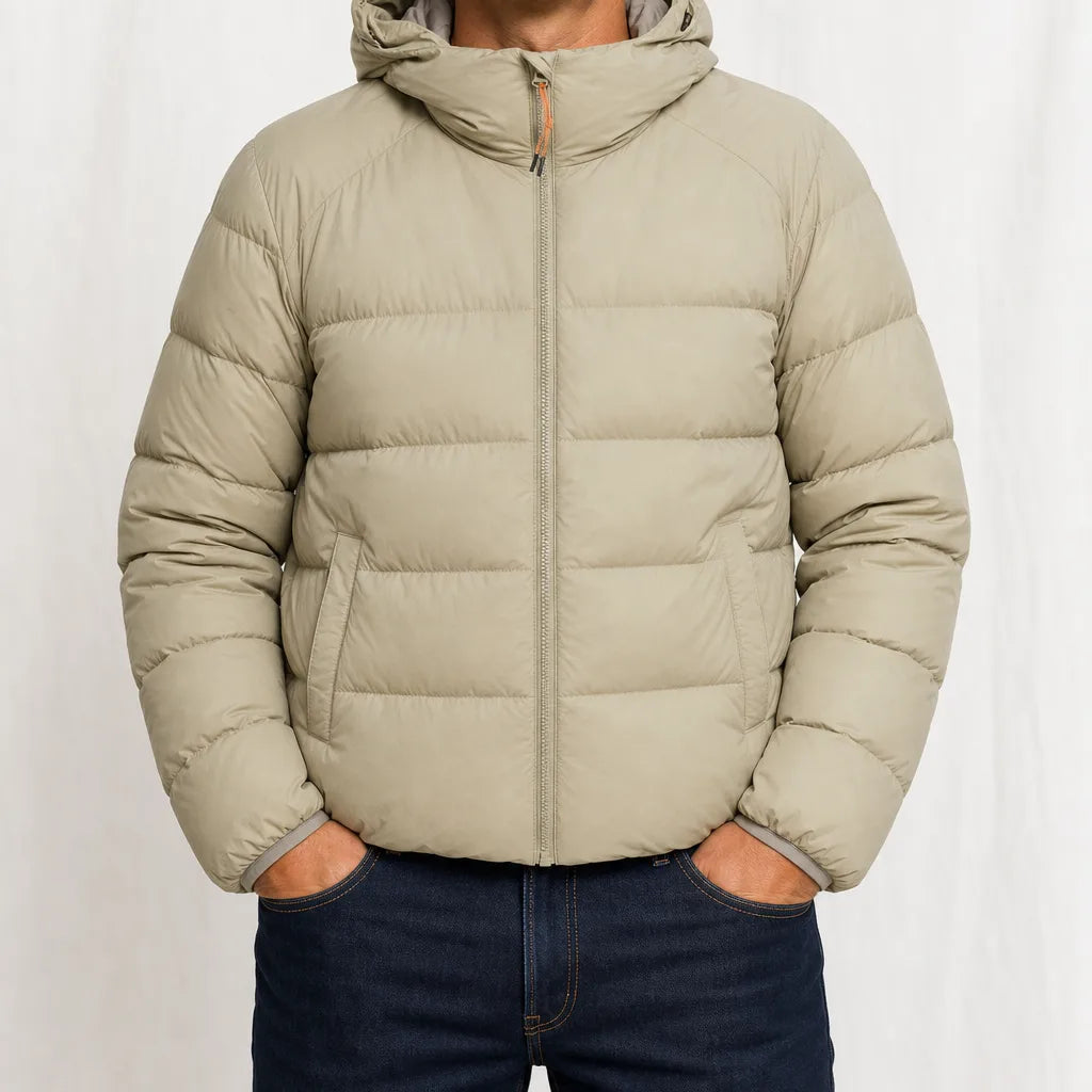 Ashford |  Men's Puffer Winter Jacket - Color:Khaki;Size:XS