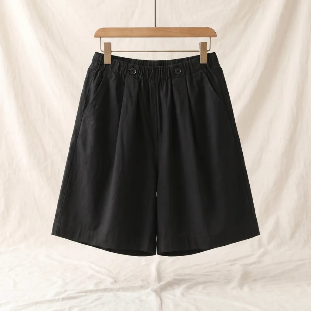Ashley Cotton Shorts - Color:Black;Size:S