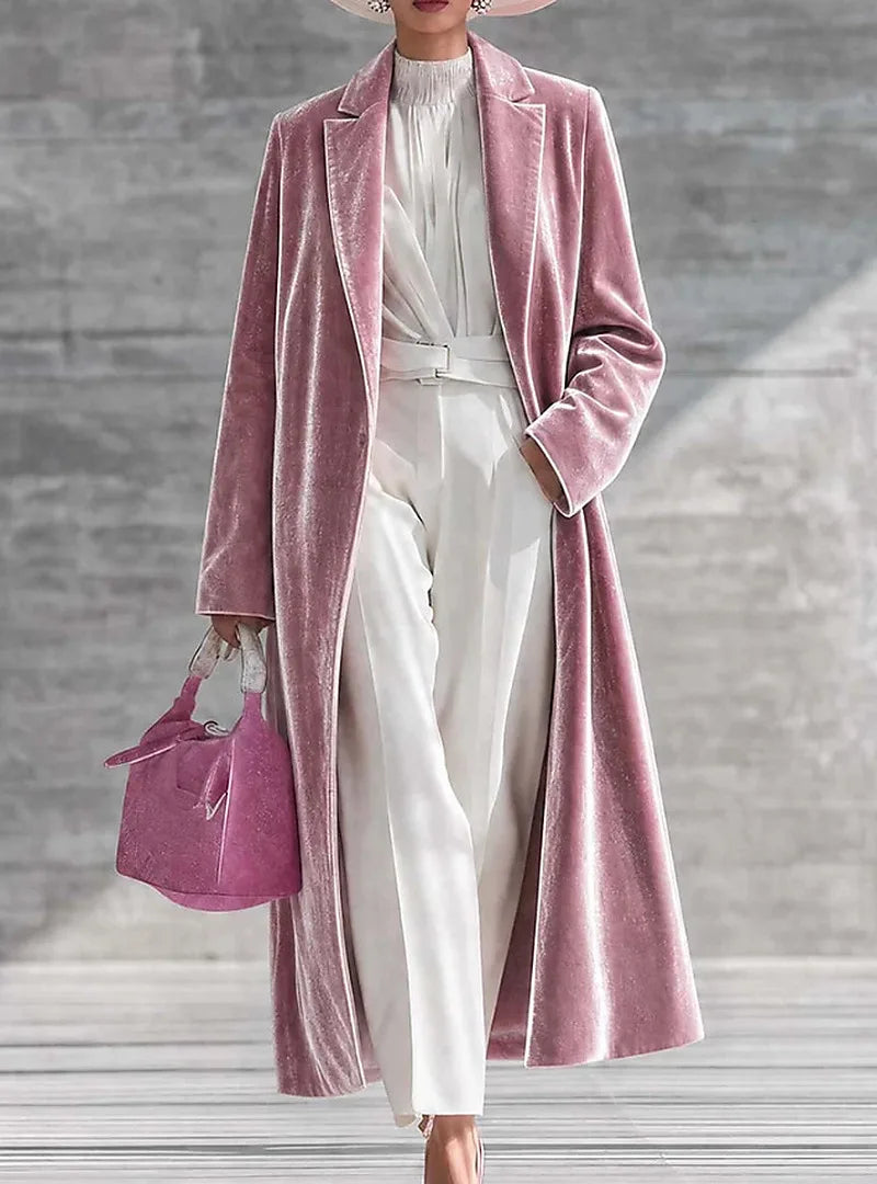 Men's Audrina | Women's Long Velvet Winter Coat