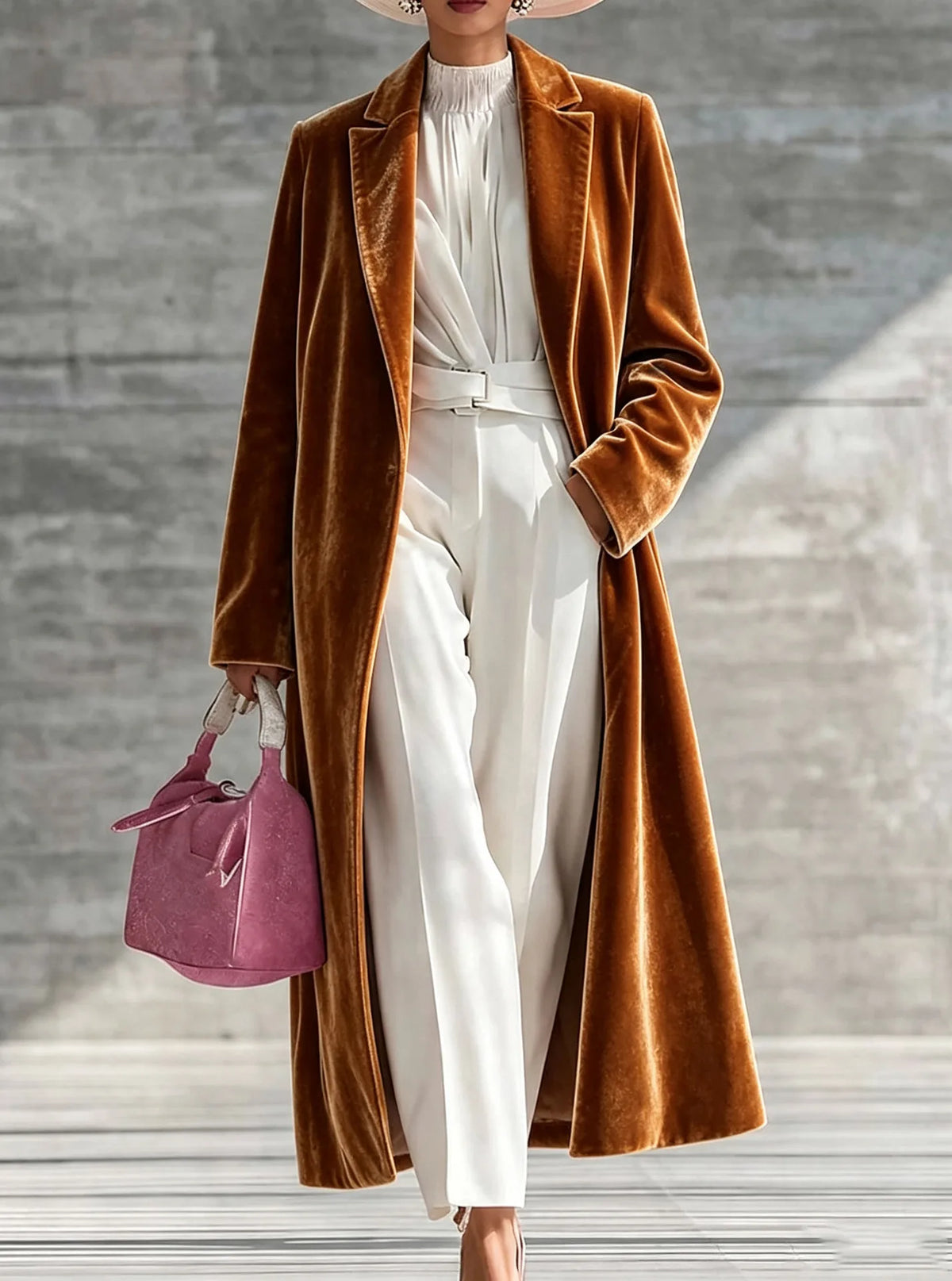 Men's Audrina | Women's Long Velvet Winter Coat