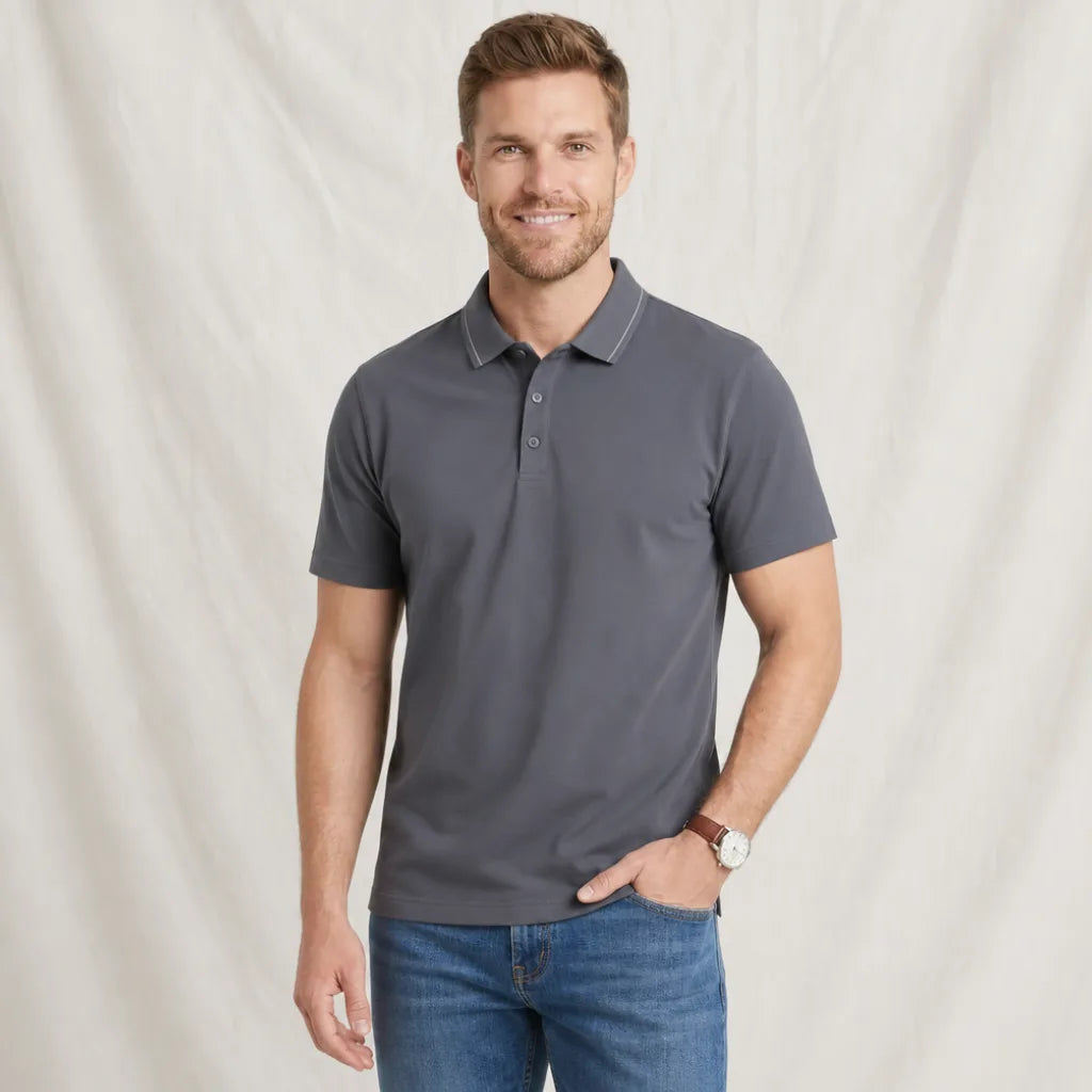 Men's August Stretch Knit Polo Shirt