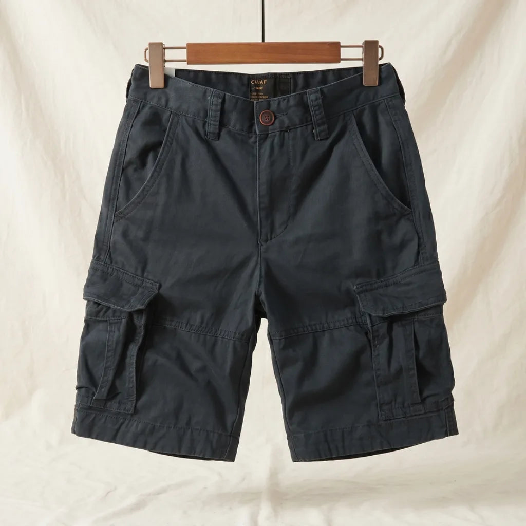 Axel Cotton Cargo Shorts - Color:Black;Size:28