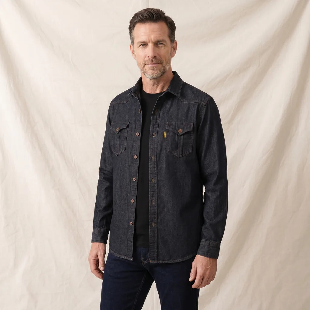 Black Barrett Cotton Denim Shirt 3