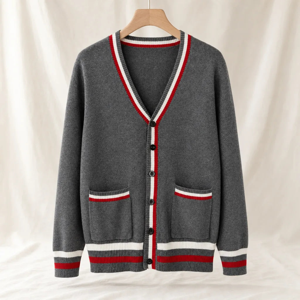 Women's Dark  Gray Barrett Cotton Knit Cardigan