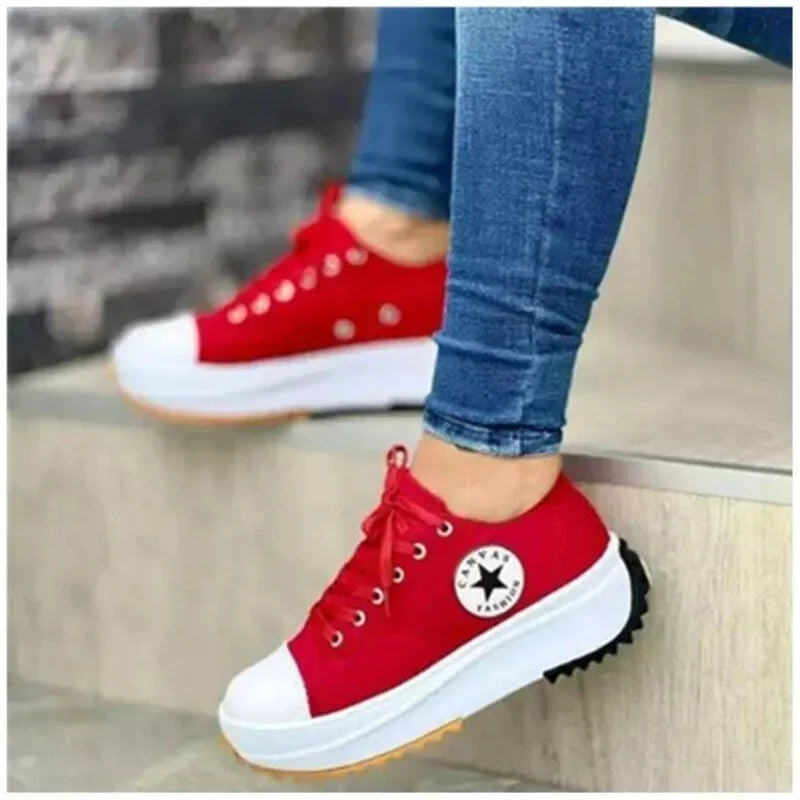 Beatrice Orthopaedic Sneakers - Color:Red;Size:35