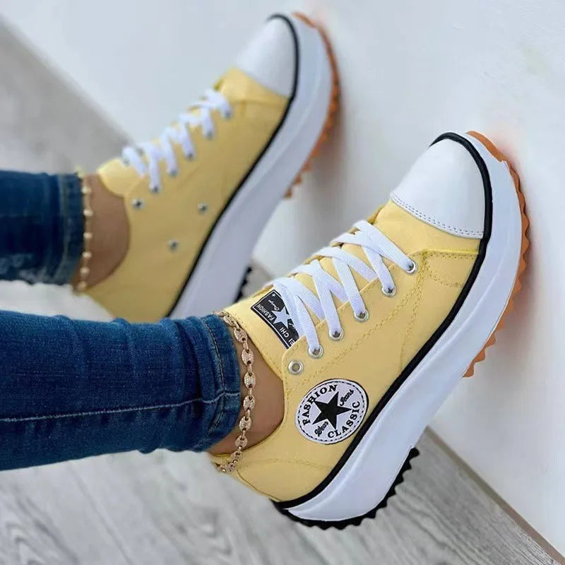 Beatrice Orthopaedic Sneakers - Color:Yellow;Size:35