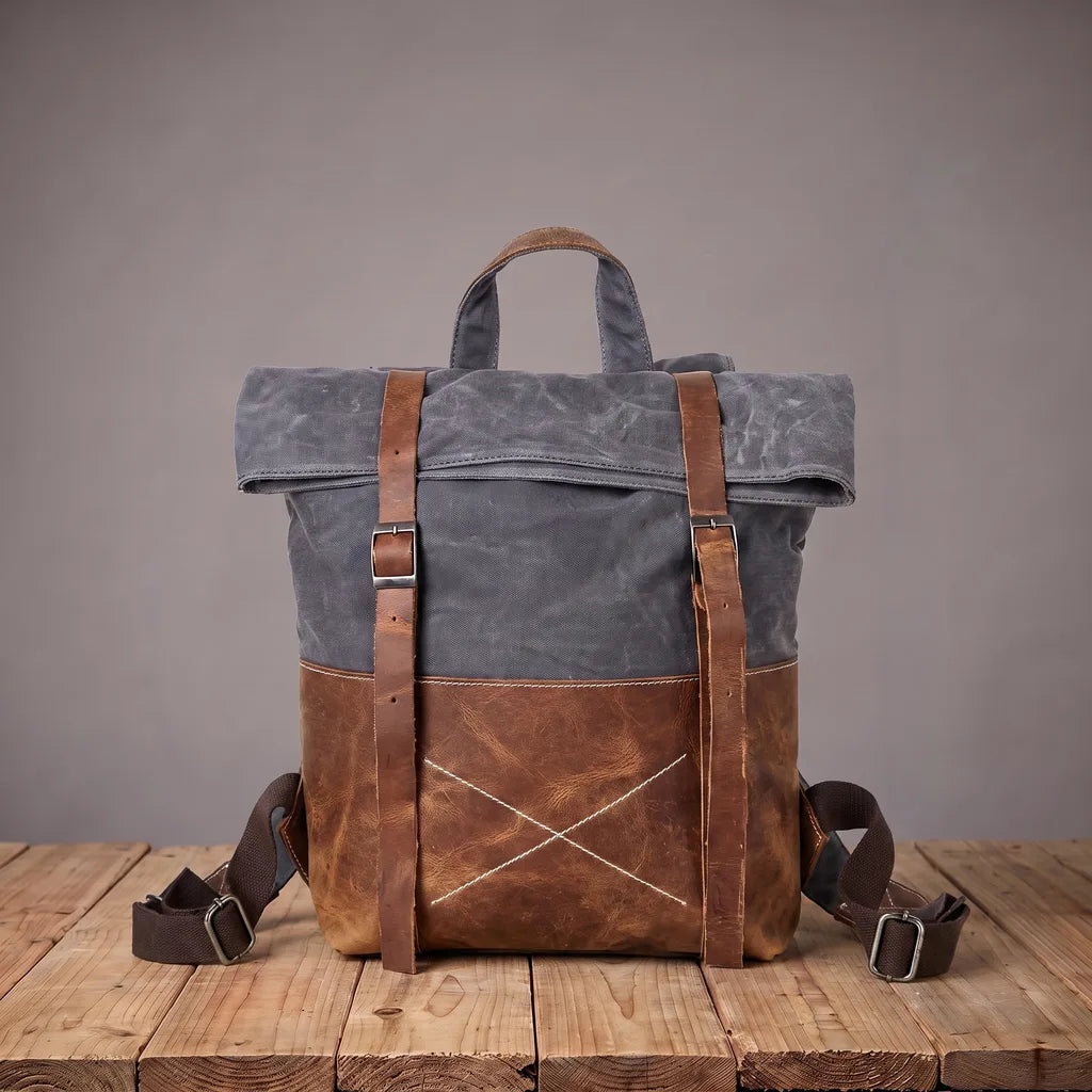 Beckett Canvas Backpack  - Color:Gray