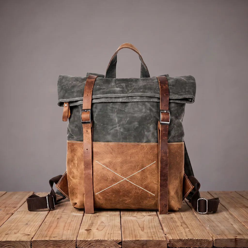 Beckett Canvas Backpack  - Color:Green