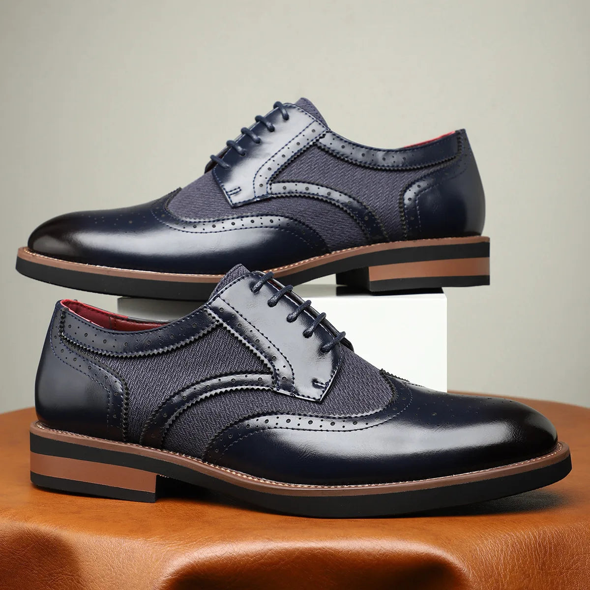 Berkeley | Men's Brogue Dress Shoes - Blue