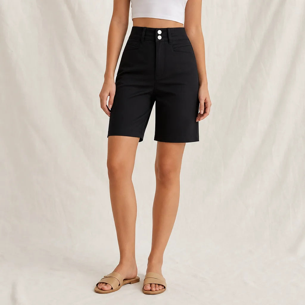 Women's Black Beverly High Waist Shorts