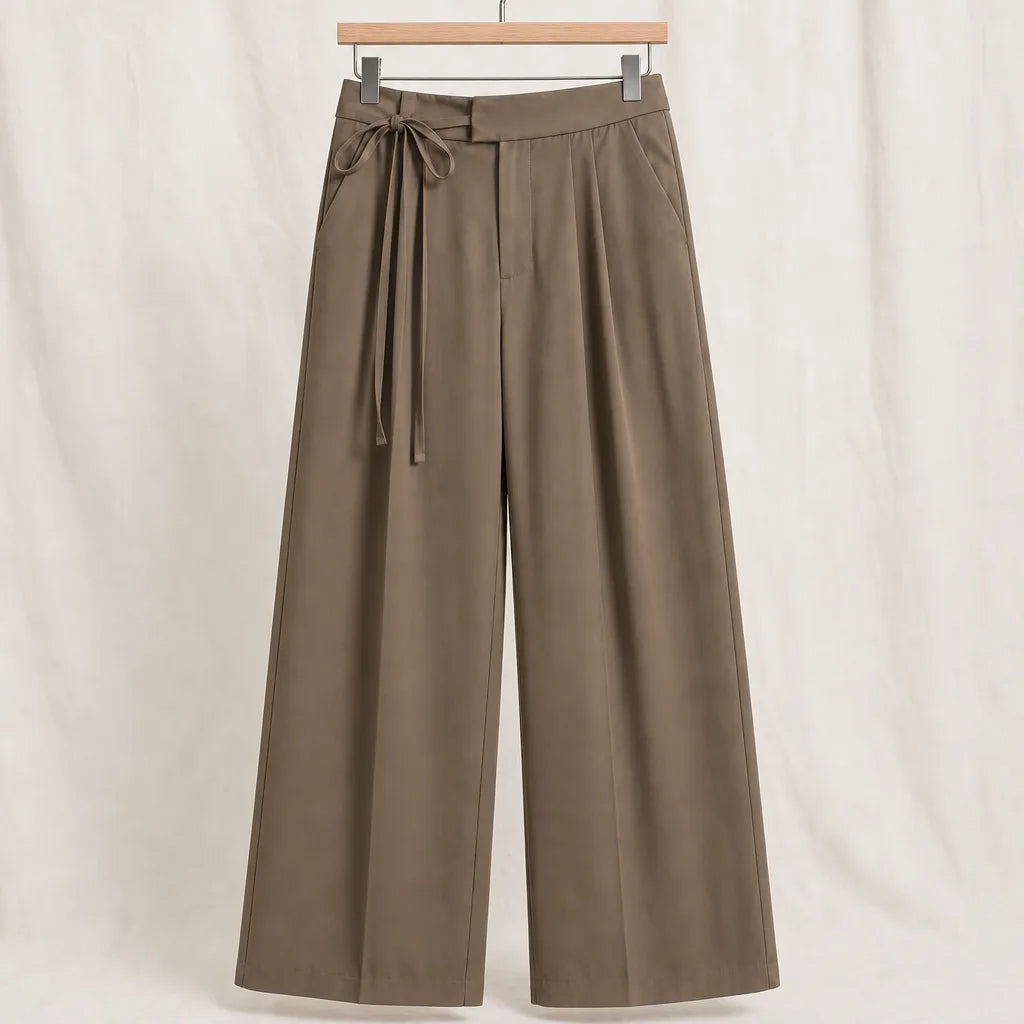 Women's Khaki Bianca Wide Trousers